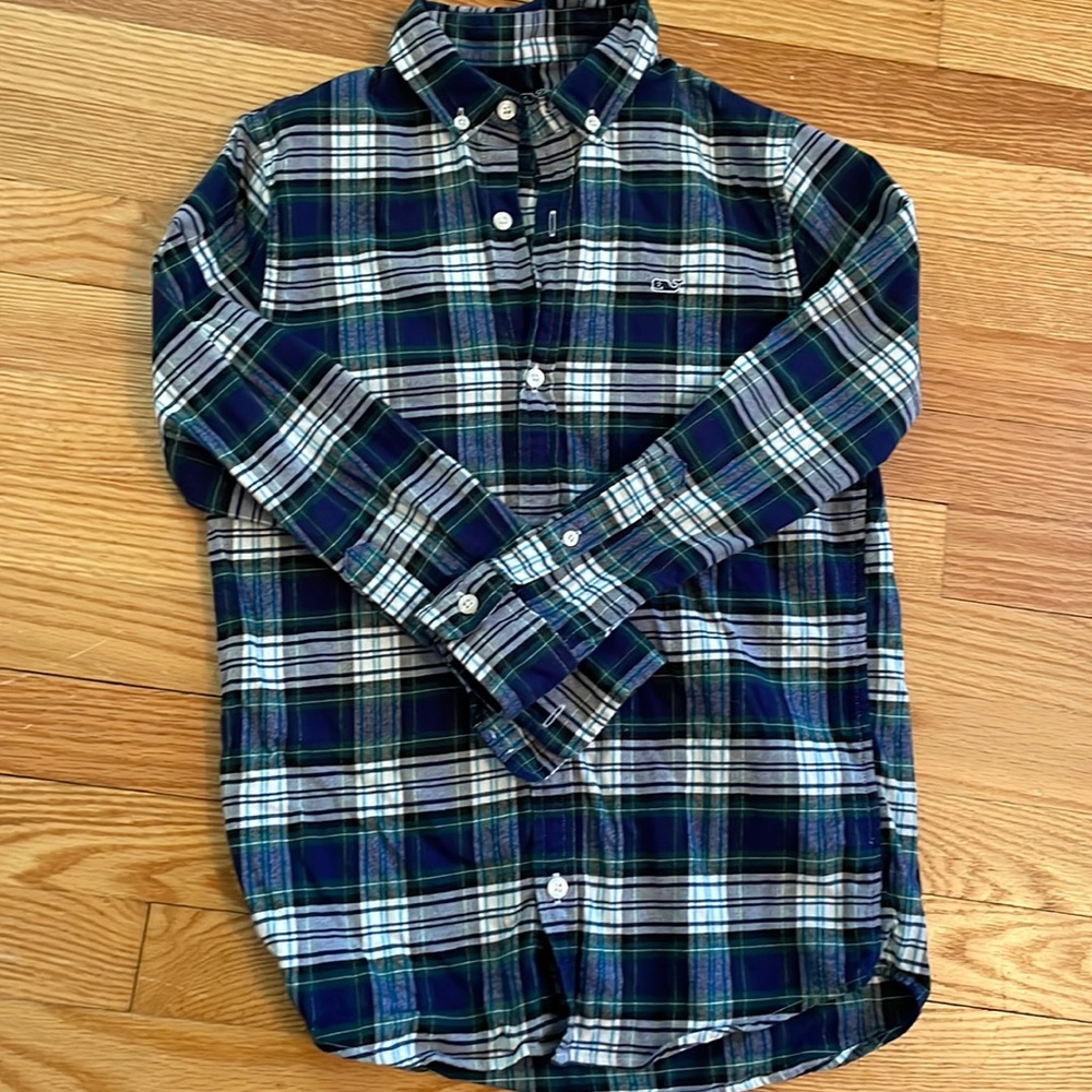 Boys vineyard vines flannel shirt S